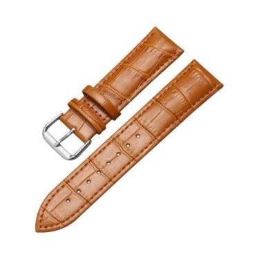 Imagem de Pulseira De Relógio Masculina Em Couro Genuíno Com Padrão De Crocodilo