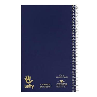 Imagem de Roaring Spring Diário espiral esquerdo, caderno pequeno para canhotos, 20 x 12,7 cm, 80 folhas, capas de cores sortidas