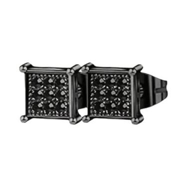 Imagem de Brincos Masculinos De Aço Inoxidável Com Zircônia Cúbica, 1-5 Pares, J