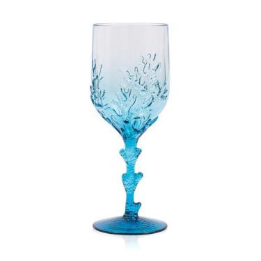 Imagem de Conjunto 6 Taças Acrilico Coral Azul 470ml - Entrecasa