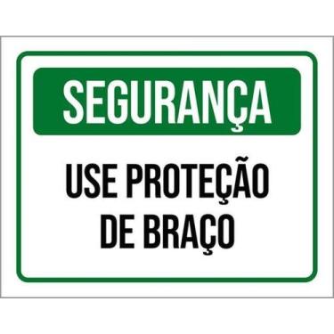 Imagem de Kit 10 Placas Sinalização Segurança Use Proteção De Braço - Sinalizo