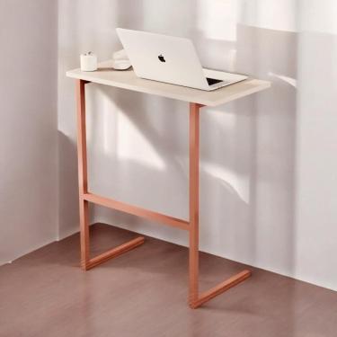 Imagem de Mesa para Notebook Thor Pérola e Bronze Sal Movelaria