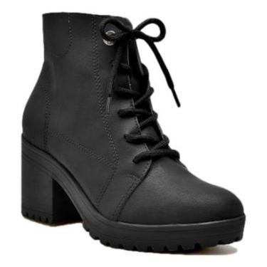 Imagem de Bota Coturno Feminino Salto Bloco Preto Via Marte-Feminino