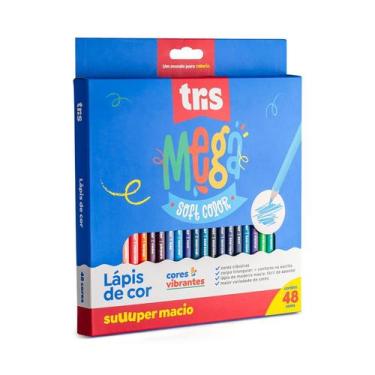 Imagem de Lápis De Cor Tris Triangular Mega Soft Color 48 Cores Ref: 614960