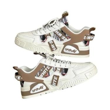 Imagem de Tênis De Couro Masculino Casual De Luxo Para Corrida, Caminhada, Tênis