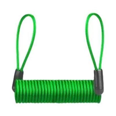 Imagem de Cadeado De Cabo Antifurto Para Bicicleta De 1,2m Com Alarme De Mola E 