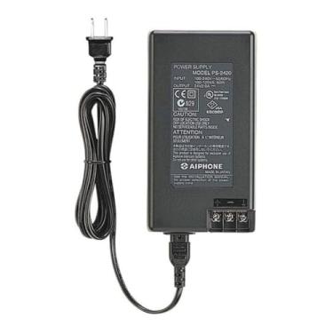 Imagem de Aiphone Corporation Fonte de alimentação PS-2420UL 24V CC, 2A para série AX, GT, IM, JM, KB, MC, NEM ou NHX, retardante de fogo, construção de plástico ABS