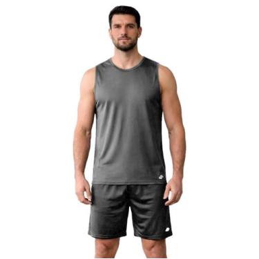 Imagem de Conjunto Masculino Academia Regata e Bermuda Dry Fit Treino Esportivo 