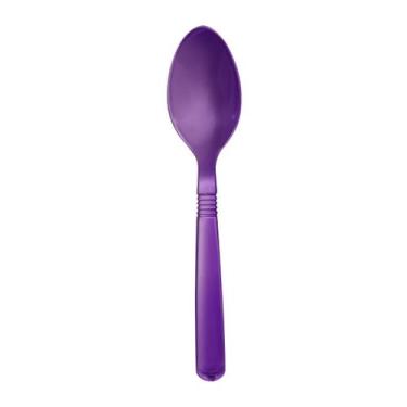 Imagem de Colher Descartável Forte Maromba Roxa Açai 50 Und - STRAWPLAST