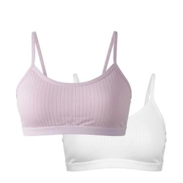 Imagem de KIT 2 TOP Menina Moça Bojo Removível Conforto Alça Regata COR:BEGE-ROS
