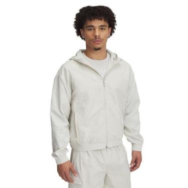 Imagem de Jaqueta de Basquete Under Armour Curry Woven Masculina, Bege, M
