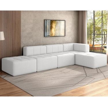 Imagem de Sofá Modulado Na Caixa 5 Lugares 308cm Espuma D33 Multimóveis CR45358 Branco