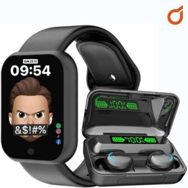 Imagem de Relógio Smart Digital D20 Masculino/feminino + Fone F9 S/fio - 01Smart