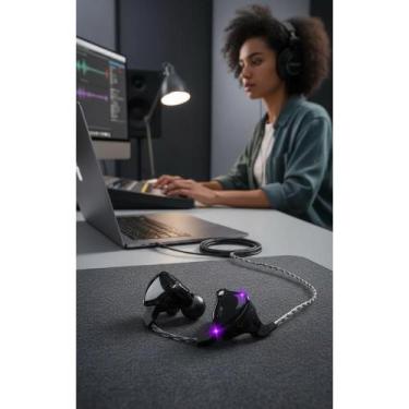 Imagem de Fone Gamer In-Ear Cancelamento Ruído Preto - Congratulations Store