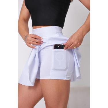 Imagem de Short Saia Babado Com Bolso Funcional Conforto para Treino e Corrida Em Suplex WOLFOX-F...