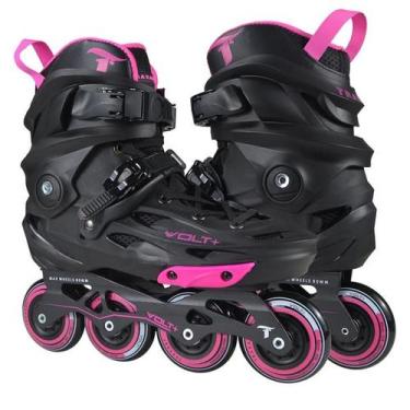 Imagem de Patins Traxart Volt + 2.0 Rosa - 80mm ABEC-9, # 4 = 35/36