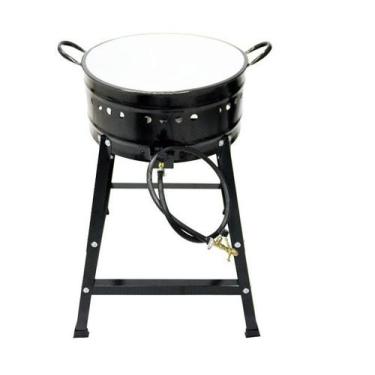 Imagem de Fritador Fogão Pasteleiro PRETO A Gás Com Tacho 20 - ITAJOBISHOP
