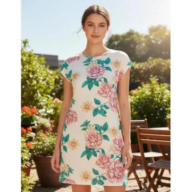 Imagem de Vestido Manga curta Viscose Stretch Confort P ao Xgg Malwee, XGG, Palh