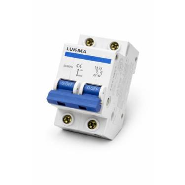 Imagem de Mini Disjuntor Bipolar 2P Curva C 6A 10A 16A 20A 25A 32A 40A 50A 63A T