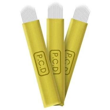 Imagem de Kit 20 Lâminas Tebori Pcd Hard Original Forma U 12 Pontas - P.C.D