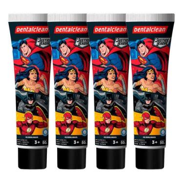 Imagem de Kit 4 Pasta de Dente Infantil Gel com Flúor 50g Heróis DC Liga da Just
