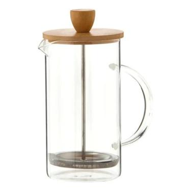 Imagem de Prensa Francesa 600ml Vidro com Tampa Bambu - casita