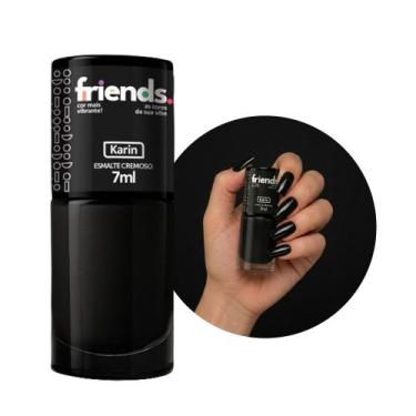 Imagem de Esmalte Cremoso Escolha a Cor Friends 7ml Colorido Vibrante, Preto