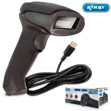 Imagem de Leitor de Código de Barras Laser 1D com Suporte Knup KP-1017A+ USB