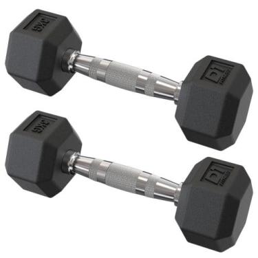 Imagem de Par Dumbbell Sextavado Emborrachado - 3kg - D1 Fitness