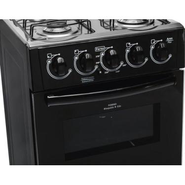 Imagem de Fogão Ares Plus 4 bocas Preto - Realce, Preto, Bivolt