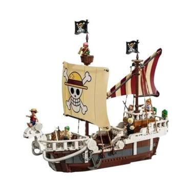 Imagem de Brinquedo De Blocos De Montar Do Navio Pirata Going Merry Para Meninos