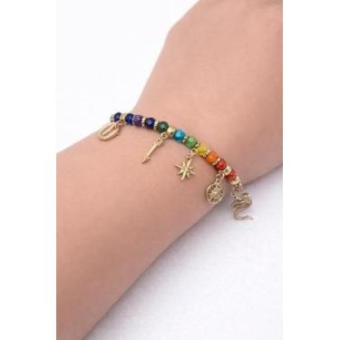 Imagem de Pulseira Orixá Oxumaré  Renovação  Prosperidade  Equilíbrio - Estrela 