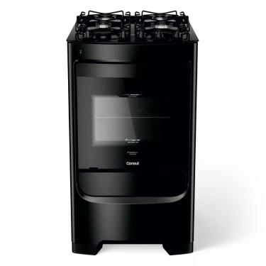 Imagem de Fogão Consul 4 Bocas com Mesa de Vidro e Grades Individuais Super Estáveis Preto CFO4VBEUNA Bivolt