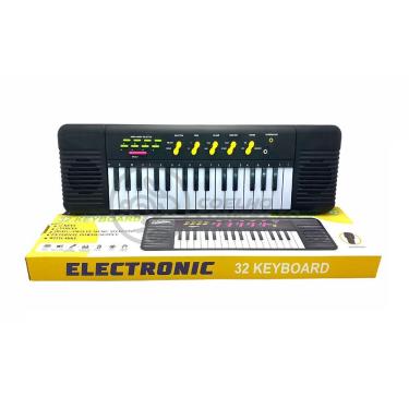 Imagem de Mini Teclado Infantil 32 Teclas Musical Karaokê E Microfone