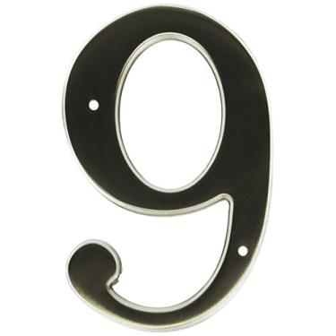 Imagem de Baldwin 90679056# 9 número de casa, níquel acetinado vitalício
