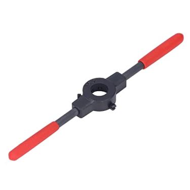 Imagem de Porta-chave de manípulo de matriz redonda para trabalho pesado Alargador de manípulo de matriz em aço carbono com parafusos ajustáveis Ferramentas de rosqueamento Protable para M4,5 a M6