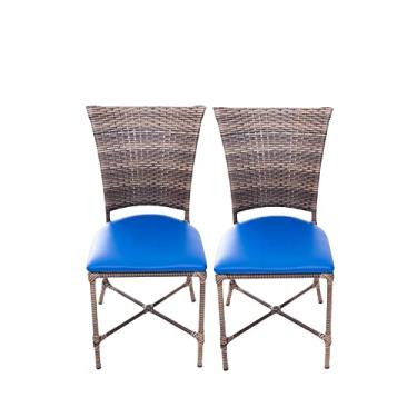 Imagem de Kit 2 Cadeiras Sala de Jantar de Fibra Sintetica Cor:Azul