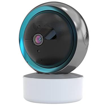 Imagem de Câmera de segurança wi-fi, câmera IP 1080P HD, câmera doméstica interna wi-fi com detecção de movimento 2 vias de áudio e visão noturna para babá de animal de estimação
