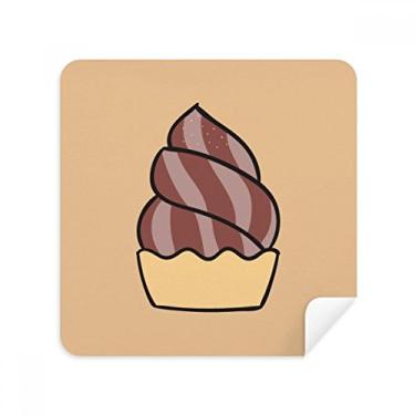 Imagem de Chocolate Aveia Doce Sorvete Copos Pano Limpador de Tela Tecido Camurça Pacote com 2