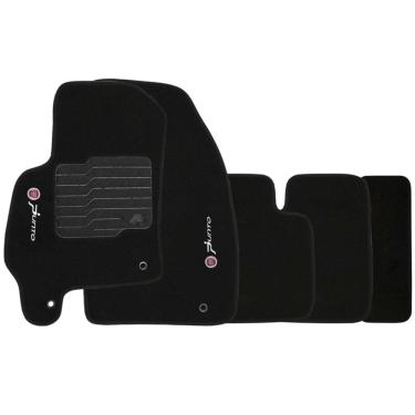 Imagem de Jogo de Tapete Automotivo Carpete Fiat Punto 2007 à 2012 Soft Logo Bordado 5 Peças