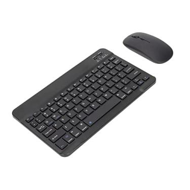 Imagem de Conjunto de teclado e mouse Bluetooth, teclado pequeno de 10 polegadas, teclado de aplicativo de escritório, adequado para escritório, casa, escola(Black)