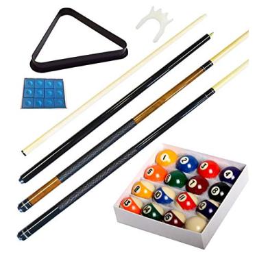 Imagem de Mesa de sinuca – Kit de acessórios premium de bilhar com 32 peças – Conjuntos de bolas de ponte para taco de bilhar (Kit-804)