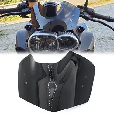 Imagem de FINMOKAL Tela De Proteção Contra O Vento Do Para-Brisa Da Motocicleta Para BMW K1200R 05-08 K1300R 09-15 Preto