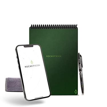 Imagem de Bloco de Notas Rocketbook Flip – com 1 caneta Pilot Frixion e 1 pano de microfibra incluído – capa verde, tamanho executivo (15,24 cm x 22,36 cm) (FLP-E-K-CKG)