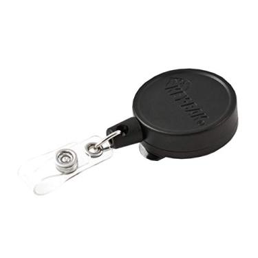 Imagem de KEY-BAK Suporte de crachá ID de cinto retrátil MID6 com cordão Kevlar de 91,44 cm, retração de 170,14 g, clipe de cinto giratório de aço, preto (0006-005)