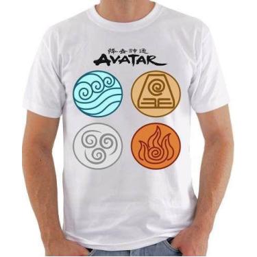Imagem de Camisa  Camiseta Avatar Elementos Anime Filme Aang - Vetor Camisaria