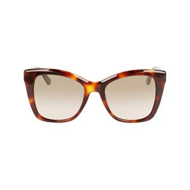 Imagem de CALVIN KLEIN Óculos de sol retangulares femininos Ck22530s, Havana marrom, One Size