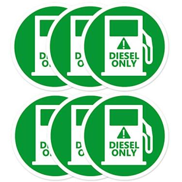 Imagem de Adesivo apenas diesel, resistente ao clima, etiquetas de decalque de segurança diesel para caminhões, máquinas e equipamentos, adesivos de 10 cm, 6 peças