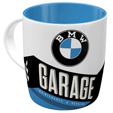 Imagem de Nostalgic-Art Caneca de café retrô, BMW – Garagem – Ideia de presente para fãs de acessórios de carro, copo de cerâmica grande, design vintage, 320 ml