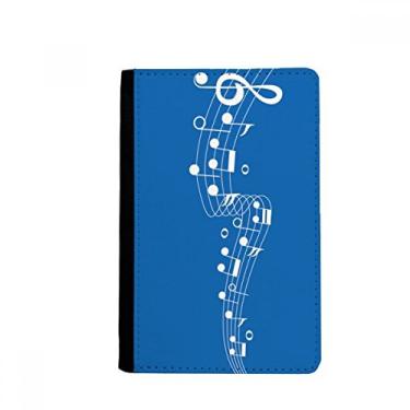 Imagem de Blue Movg Music 5-le Staff Passport Holder Notecase Burse Carteira Capa Cartão Bolsa, Multicolor